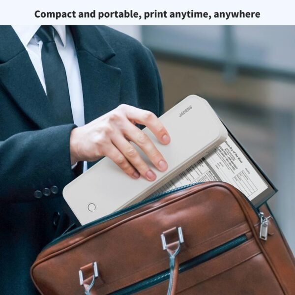 JADENS Portable Wireless Printer – Bluetooth Thermal Printer for Travel, Inkless Printing, Supports 8.5"×11" US Letter Size - Image 4